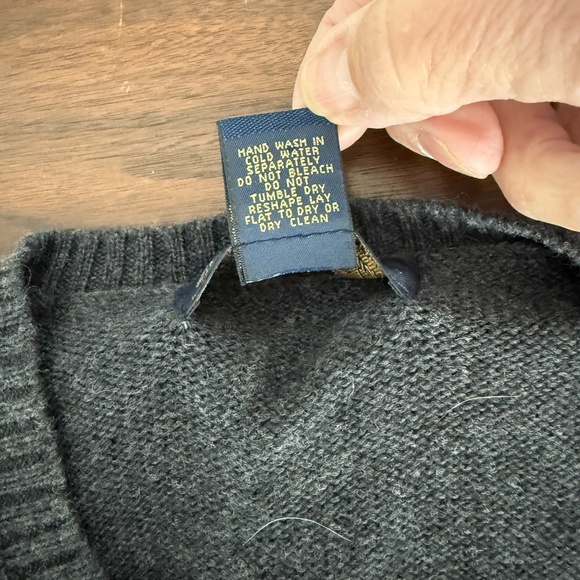 BROOKS BROTHERS SWEATER VEST 100% LAMBSWOOL PULL ON V NECK ACADEMIA GRAY XXL - Picture 11 of 11